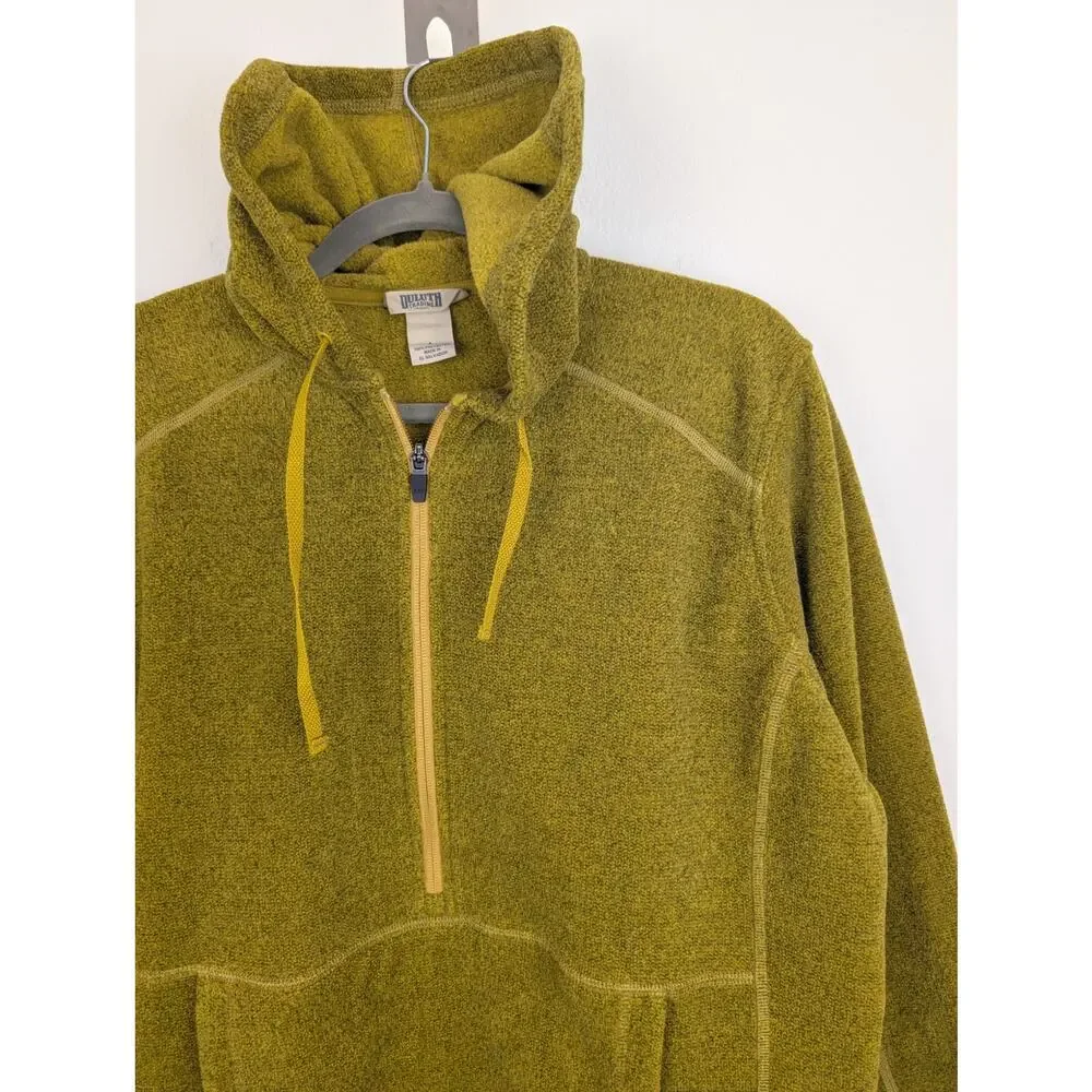 Duluth Trading Co Sweater Two Harbors Fleece Polartec Yellow Green Size L - Picture 2 of 10